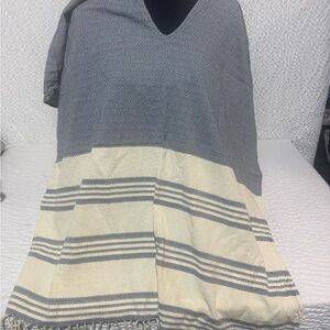 Tribe Alive Blue and Cream Textured Garment